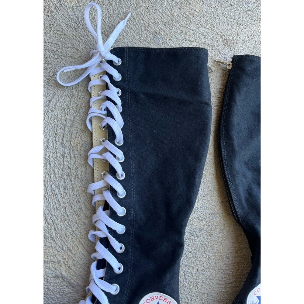 Converse All-Star Women's 7 Men's 5 Tall Knee High Sneakers 1V708 - Black - Picture 5 of 12